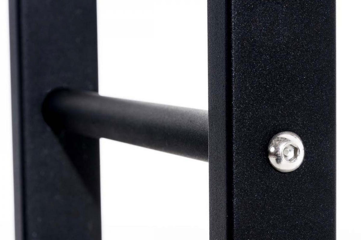 KAMINHOLZREGAL 60/25/100 cm Metall schwarz - Schwarz, Metall (60/100/25cm) - CLP