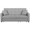 3-SITZER-SCHLAFSOFA Polyester Grau Glomma - Hellgrau, Textil (207/95/87cm) - Beliani