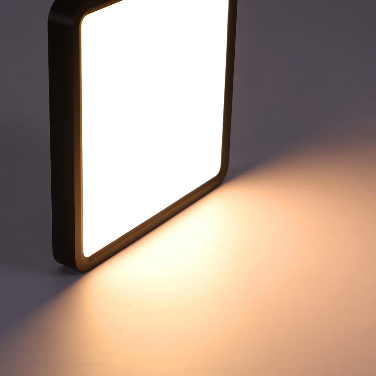 LED-DECKENLEUCHTE Macomber 23/23/2.4cm - Schwarz, Kunststoff (23/23/2.4cm) - Nettlife