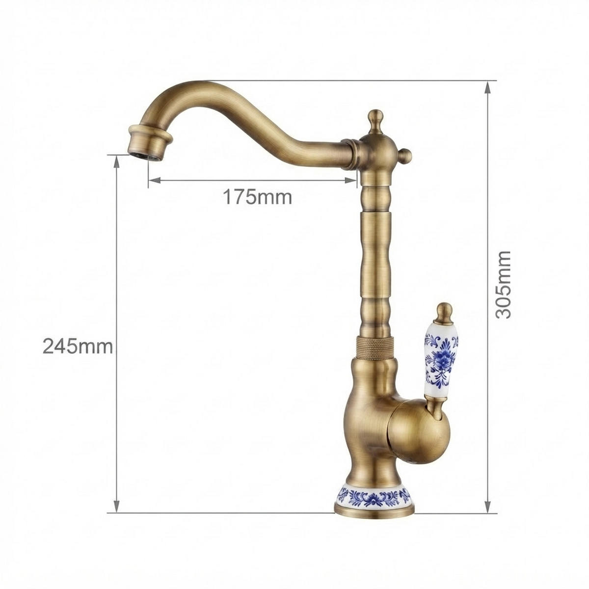 KÜCHENARMATURN, 35*17.5cm, gold - Goldfarben, Metall (40/10/27cm) - Vallsero