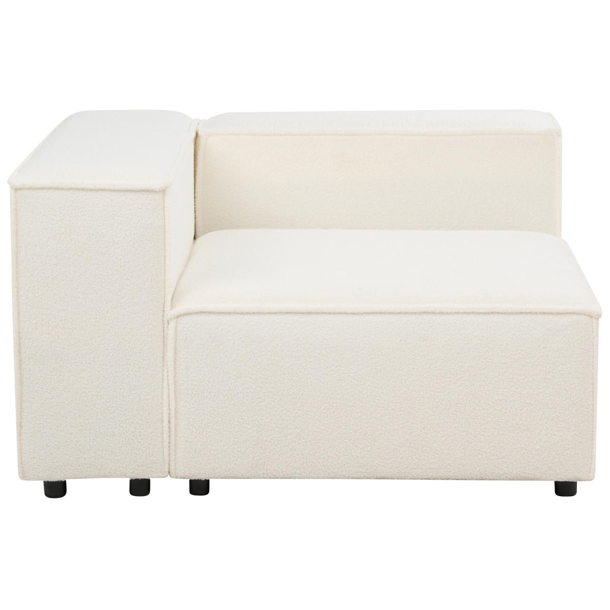 2-SITZER-SOFA Bouclé weiß Aprica - Schwarz/Weiß, Textil (240/68/119cm) - Beliani