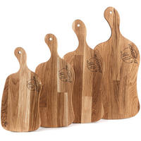 SCHNEIDEBRETT Holz Eiche geölt LIVO 4-tlg - Eichefarben, Holz (23/49cm) - KONSIMO®