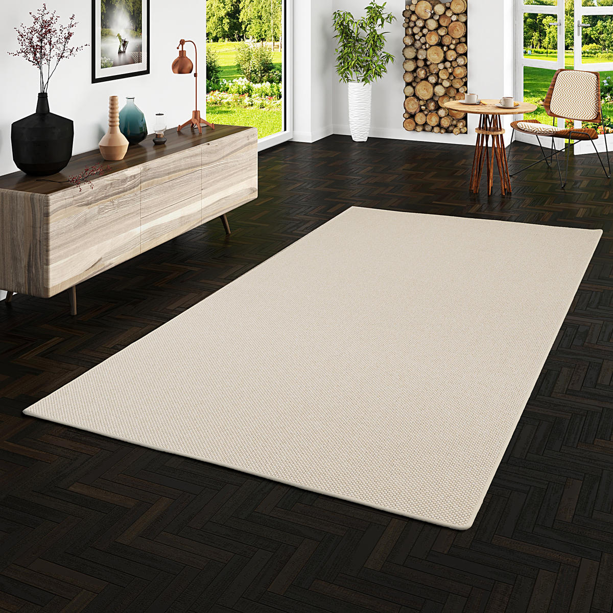 FLACHGEWEBE NATUR TEPPICH BENTZON - Sandfarben, Textil (80/200cm) - Snapstyle