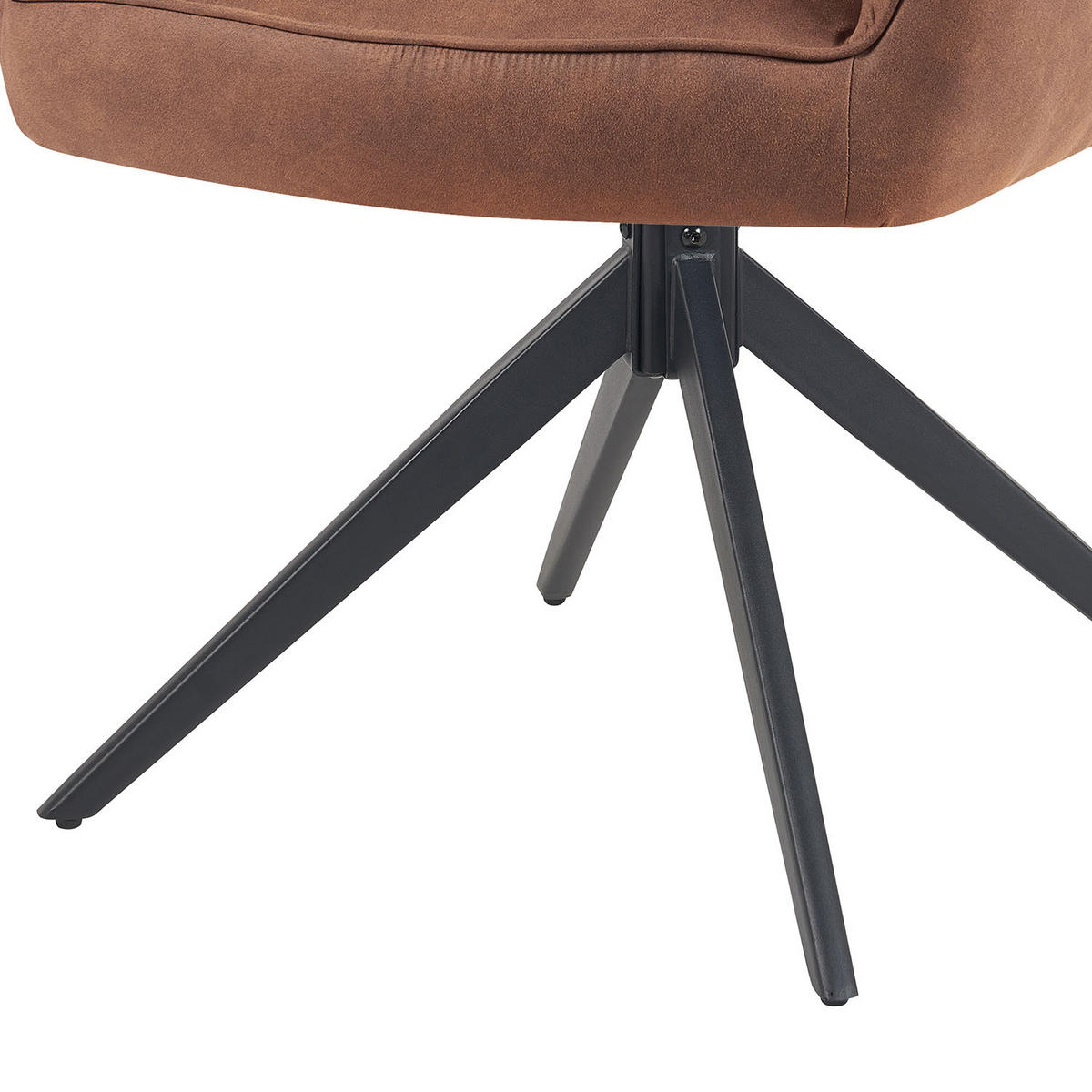 ARMLEHNSTUHL Mika-Timo - Schwarz/Braun, Textil/Metall (60/87/65cm) - DUBI Möbel