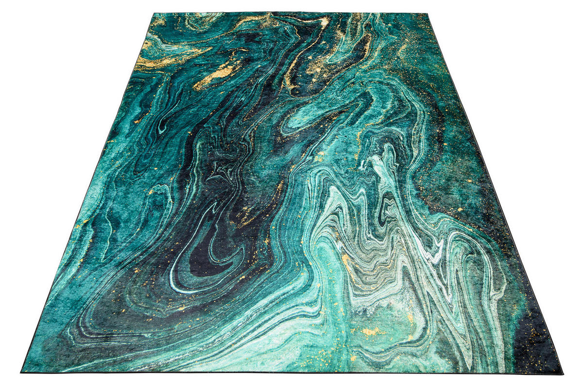 TEPPICH TOSCANA Petrol 120/170 cm - Petrol, Textil (120/170cm) - Tapiso