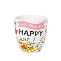 MINI-BECHER Happy Paris in Bunt - 200 ml - Multicolor, Keramik (0.2L) - Blond Amsterdam