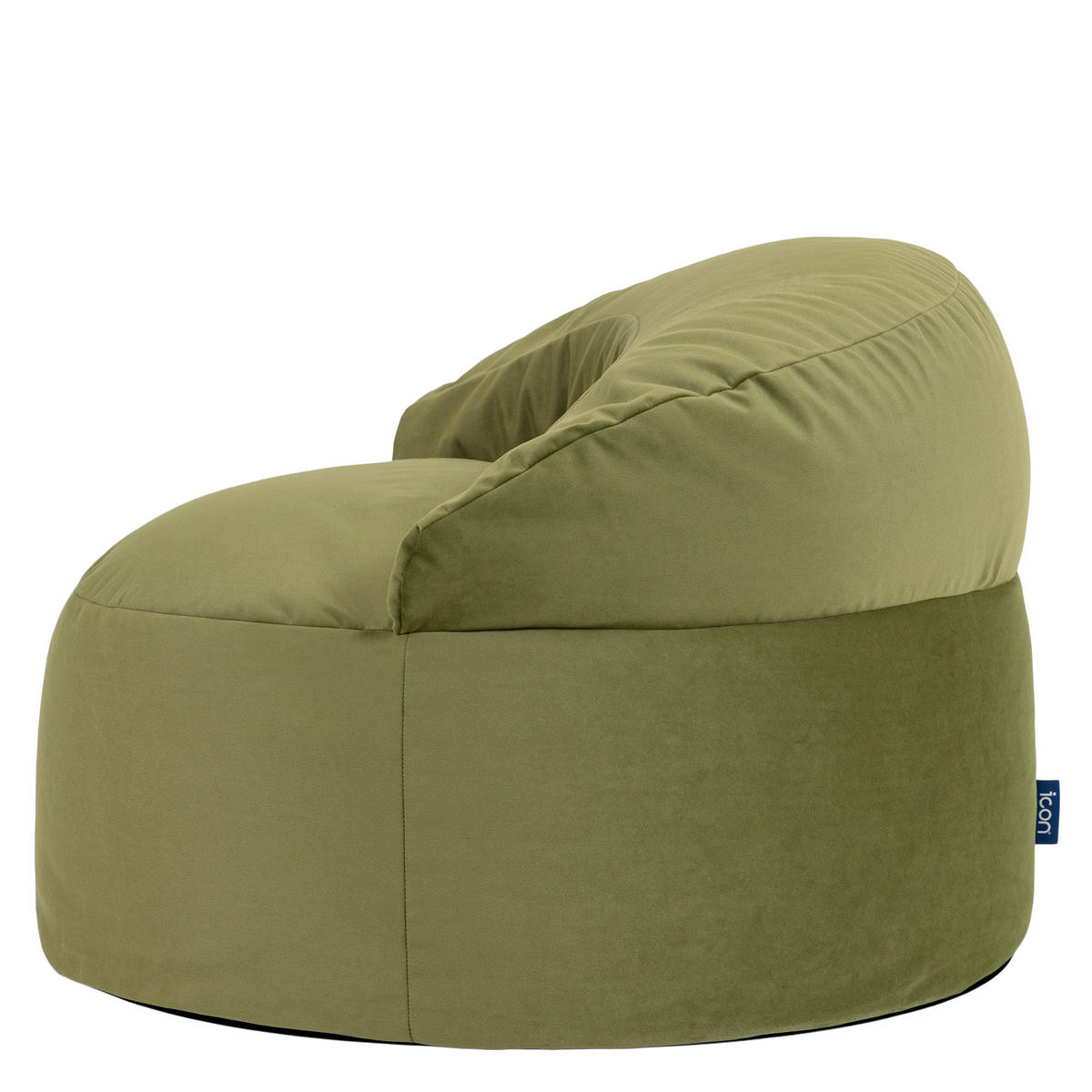 SITZSACK aus Samt Orb - Olivgrün, Textil (86/61/86cm) - icon