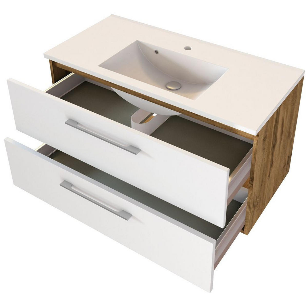 WASCHTISCH Louny-03 - Braun, Holzwerkstoff (100/54/48cm) - Lomado