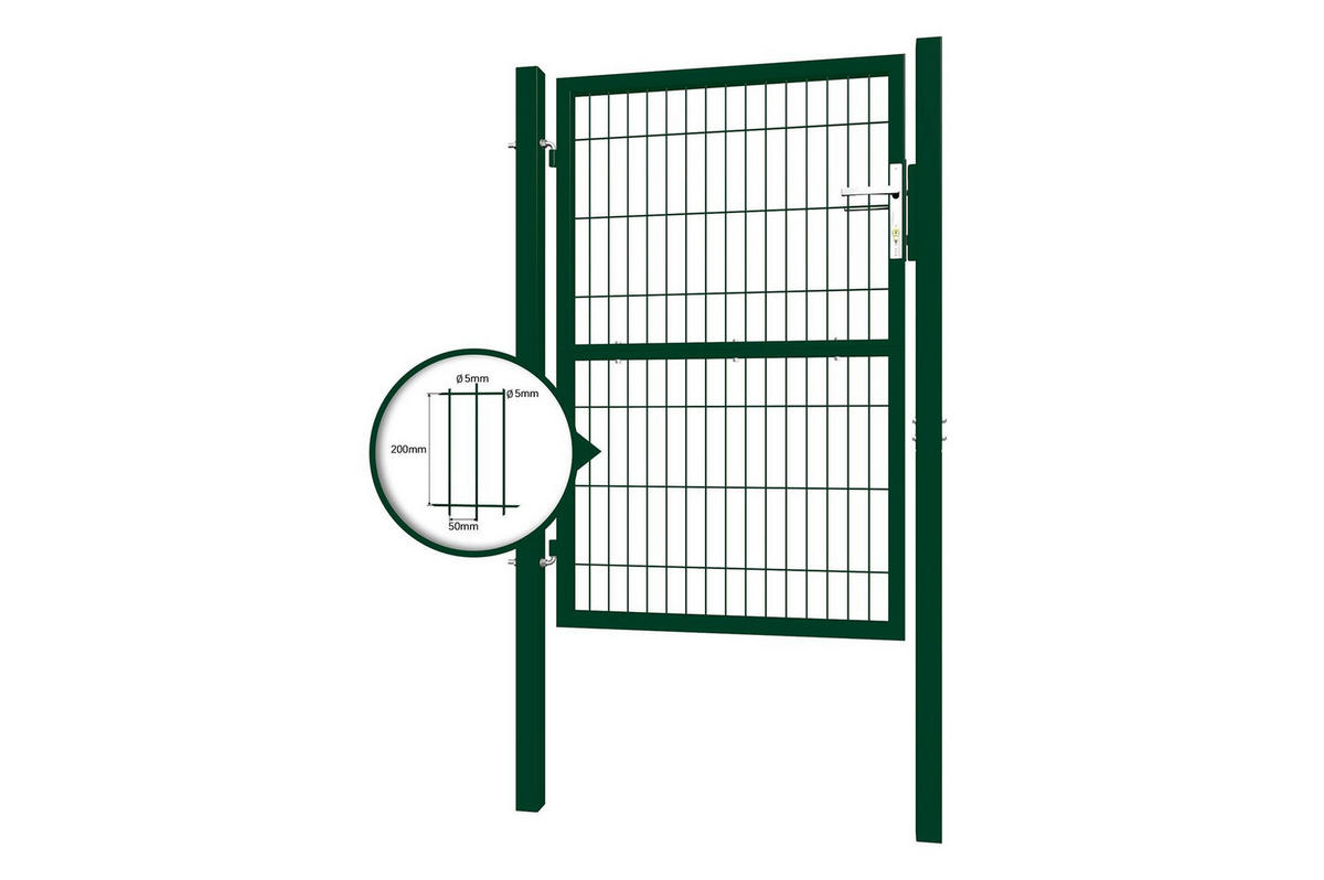 ZAUNTOR Razo grün 1m H.140cm Metall - Grün, Metall (106/146cm) - Casanoov