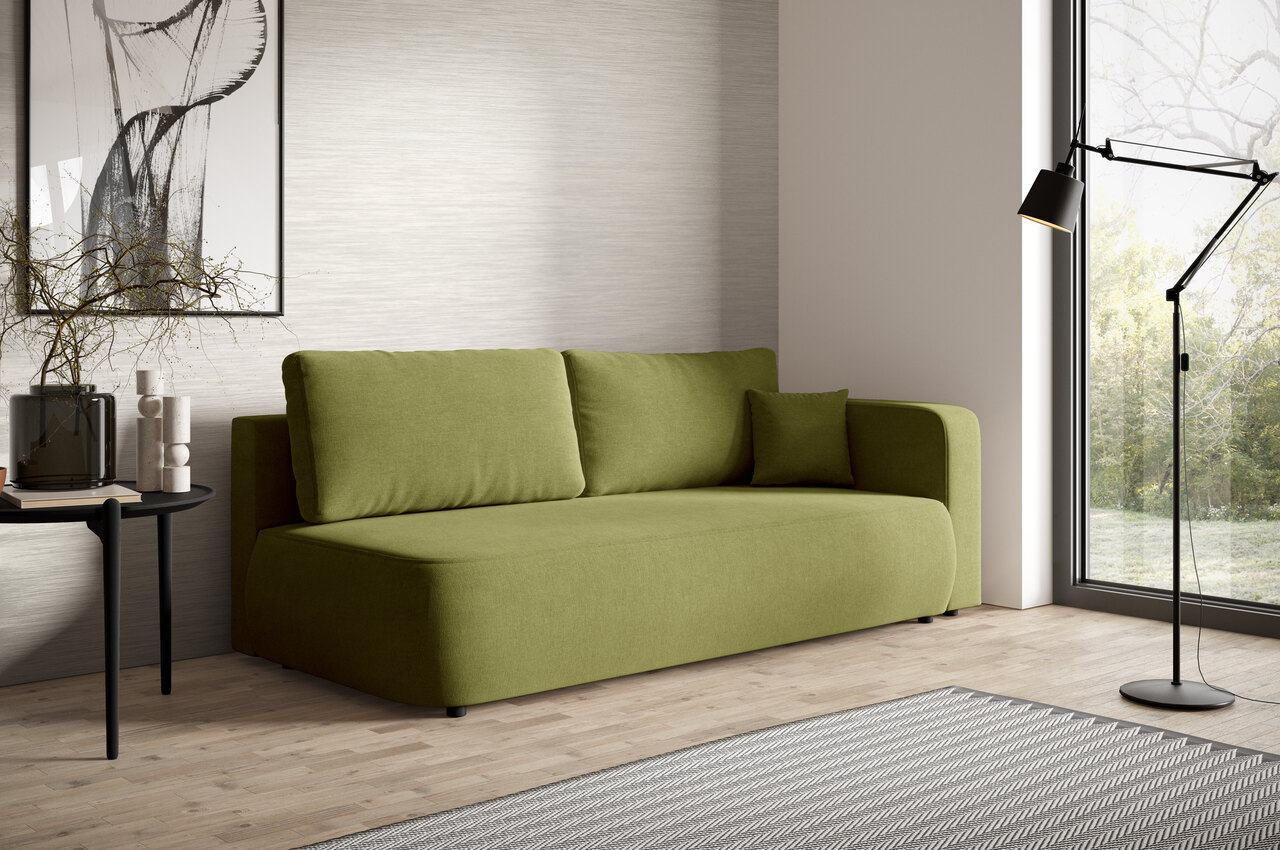 SCHLAFSOFA mit Bettkasten Grün - Schwarz/Grün, Holz/Holzwerkstoff (228/82/106cm) - Furnisell
