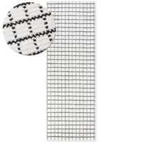 SOFT-TEPPICH Jacky Weiß-Anthrazit 80x220 cm - Weiß, Textil (80/220cm) - Tesso Living