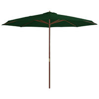 SONNENSCHIRM mit Holzmast 350 cm Grün - Grün, Textil (350/350cm) - furnicato
