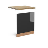 FRONTBLENDE R-Line Anthrazit Hochglanz 60 cm, AP Eiche - Anthrazit/Eiche Wotan, Holzwerkstoff (60/57.2/1.6cm) - Vicco