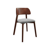 POLSTERSTUHL Dario, Holzfarbe: Nuss - Nussbaumfarben/Hellgrau, Holz/Textil (47/80/50cm) - MIRJAN24