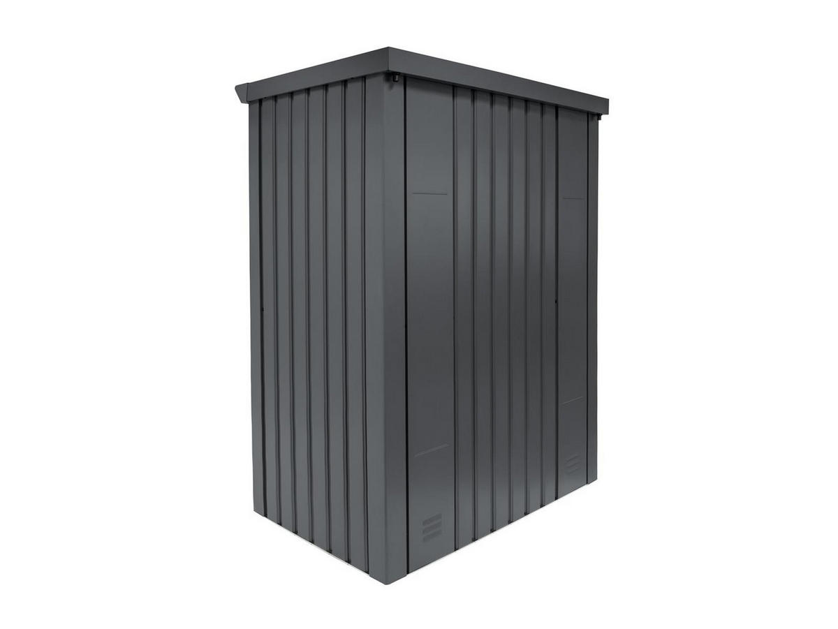 GERÄTESCHRANK Paul L 133/94/181 cm abschließbar, Stahl, für den Garten - Grau, Kunststoff (72/25/181cm) - Plats Outdoor solution