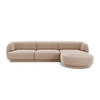 ECKSOFA rechts Miley aus Samt cappuccino 4 Sitzplätze - Cappuccino, Textil (156/255cm) - Micadoni