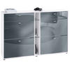 SCHUHSCHRANK Today Fronten in Grau Hochglanz - Grau, Holzwerkstoff (155.5/95/28cm) - Vladon