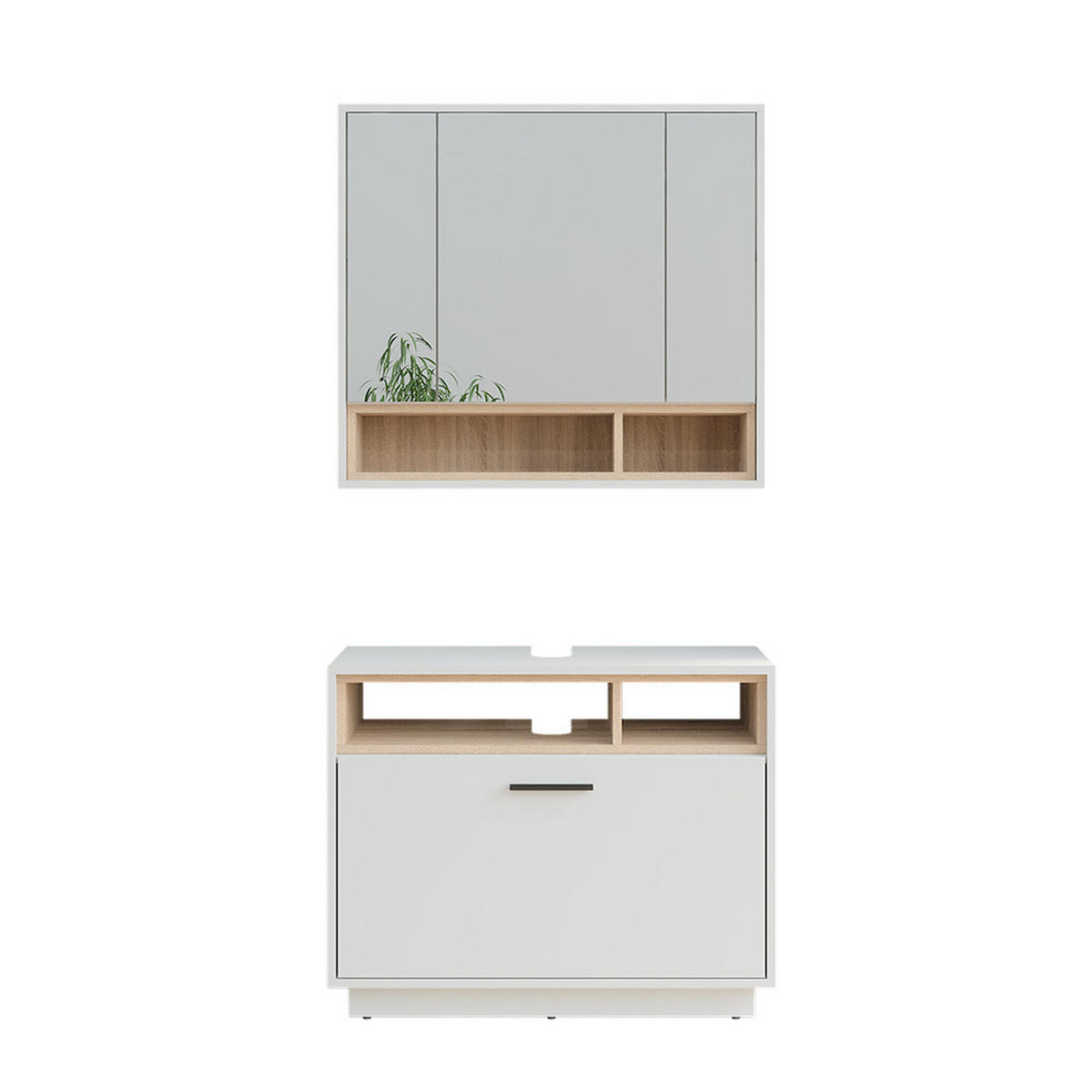 KOUPELNOVÝ NÁBYTEK Beatrice Bílá/Sonoma - bílá/Sonoma dub, kompozitní dřevo (80/64/35cm) - Vicco