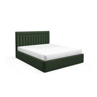 POLSTERBETT BEA I mit Bettkasten 180x200,Doppelbett mit Stauraum,Lattenrost,Boxspringbett-Optik,ohne Matratze Dunkelgrün - Smaragdgrün, Holz (180/200cm) - Furnistar