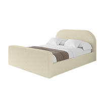 POLSTERBETT mit Bettkasten, Fußteil und Lattenrost, Boxbett mit Matratze H3/H4 - TIVON-Z 180x200 Beige - Taupe, Holzwerkstoff/Textil (180/200cm) - ALTDECOR