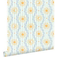 TAPETE Retro-Ornamente 50 x 900 cm - Grün, Papier (50/0.1cm) - ESTAhome