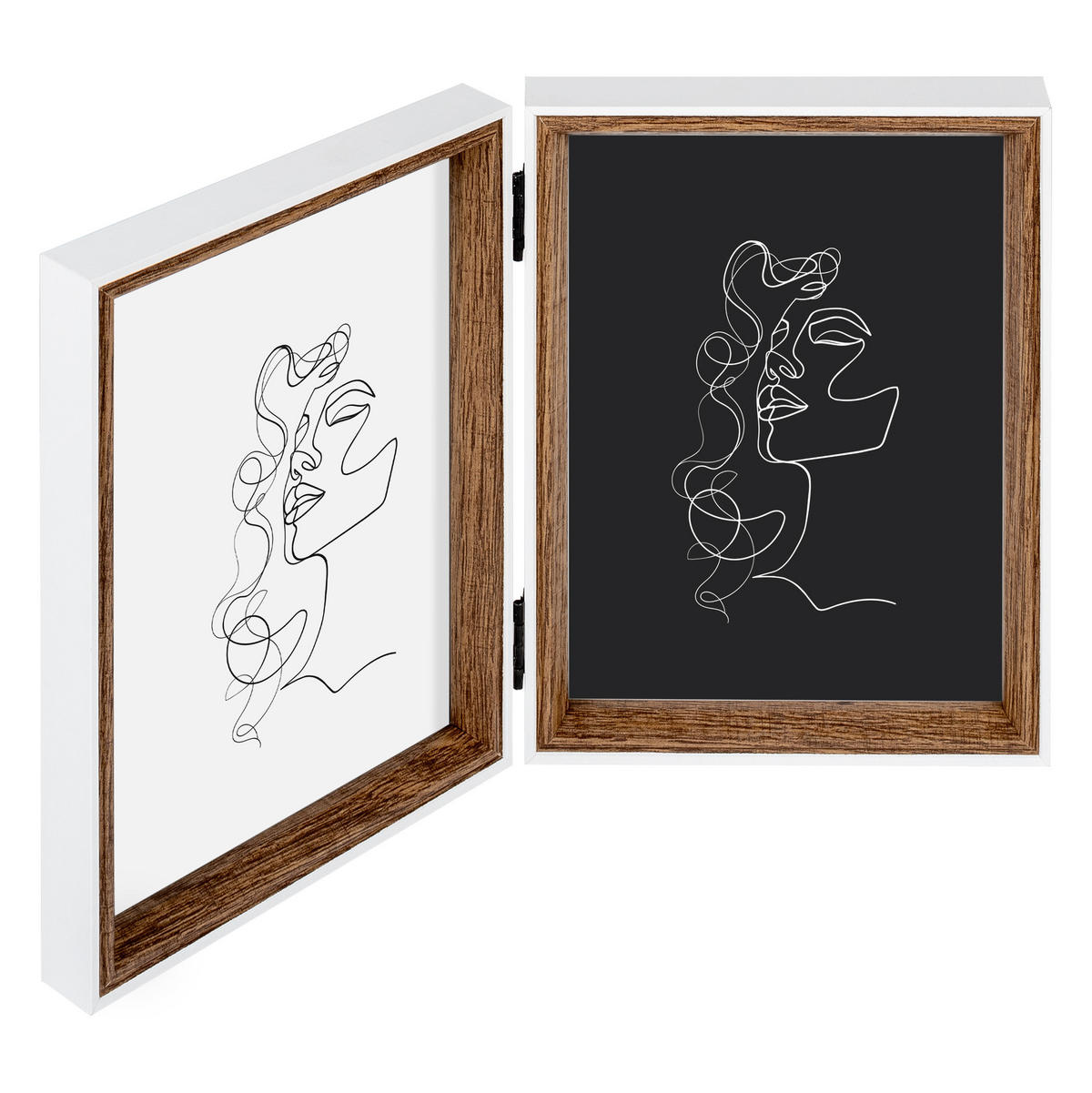 BILDERRAHMEN Silhouette Holzrahmen, 2X13x18 cm, Natur - Naturfarben, Holzwerkstoff (28.9/19.2cm) - walther design