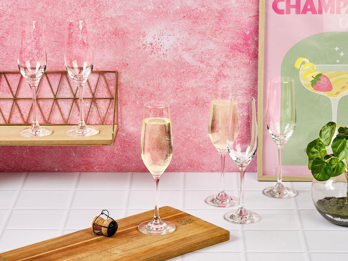 CHAMPAGNERFLÖTE Lagom 240ml - 6er-Set - Transparent - Transparent, Glas (0.22L) - Björn