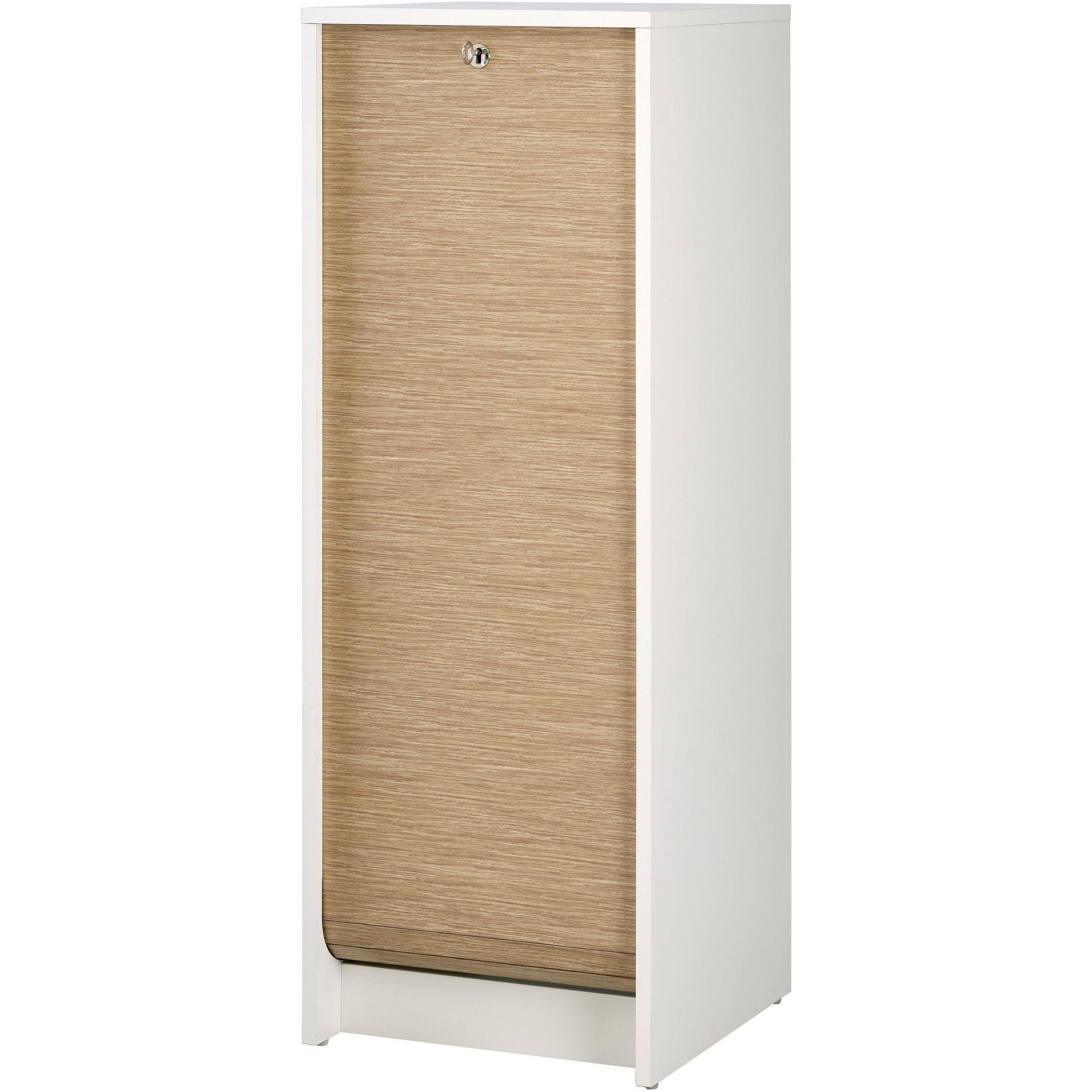 AKTENSCHRANK mit Rolladentür 38,5/35/104cm - Weiß, Holzwerkstoff (35/104/38.5cm) - Simmob