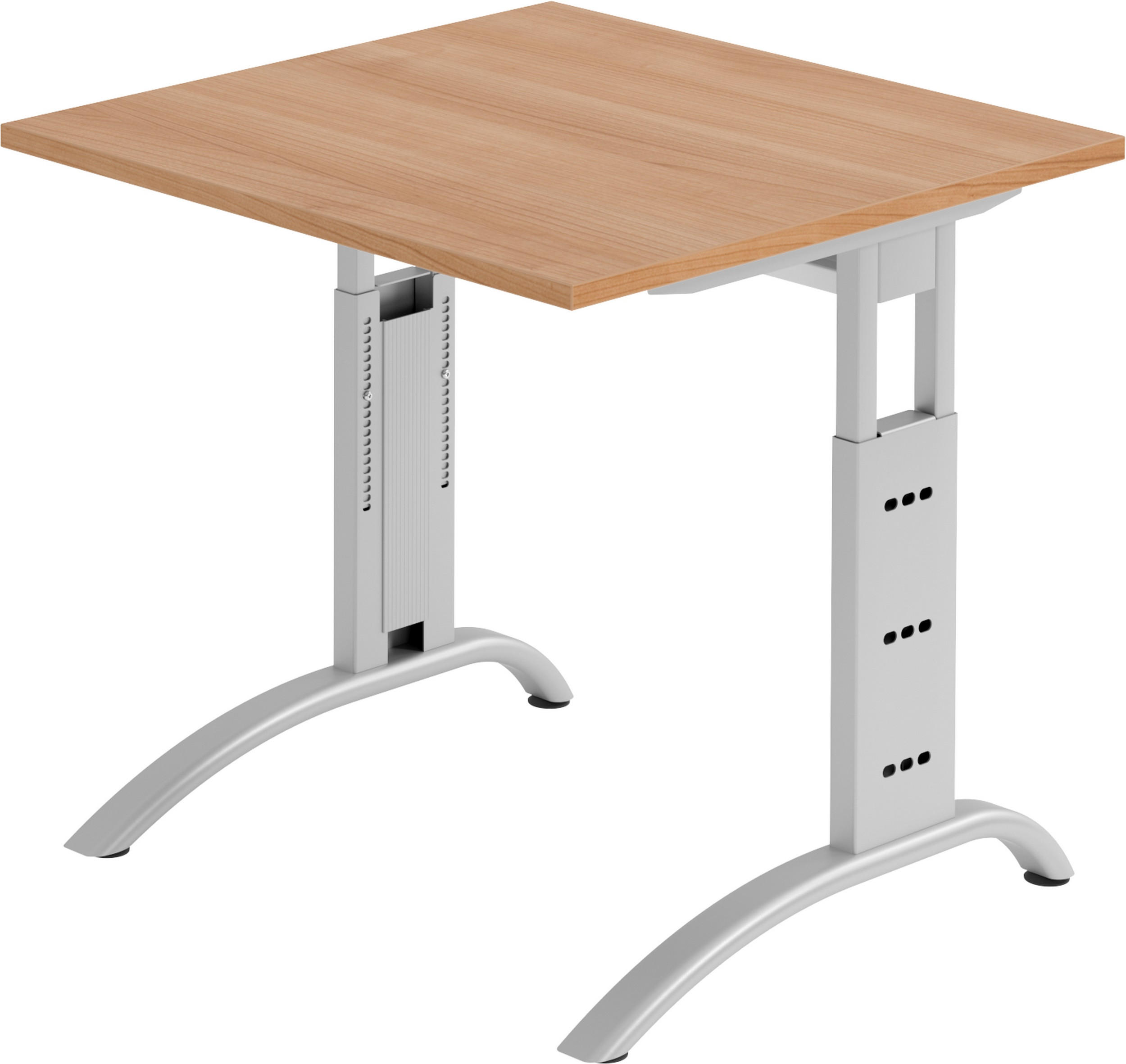 SCHREIBTISCH Serie-F 80/80/74 cm in Nussbaumfarben - Nussbaumfarben, Holzwerkstoff (80/80/74cm) - bümö