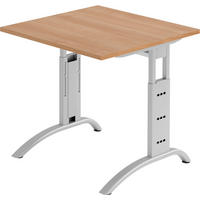 SCHREIBTISCH Serie-F 80/80/74 cm in Nussbaumfarben - Nussbaumfarben, Holzwerkstoff (80/80/74cm) - bümö
