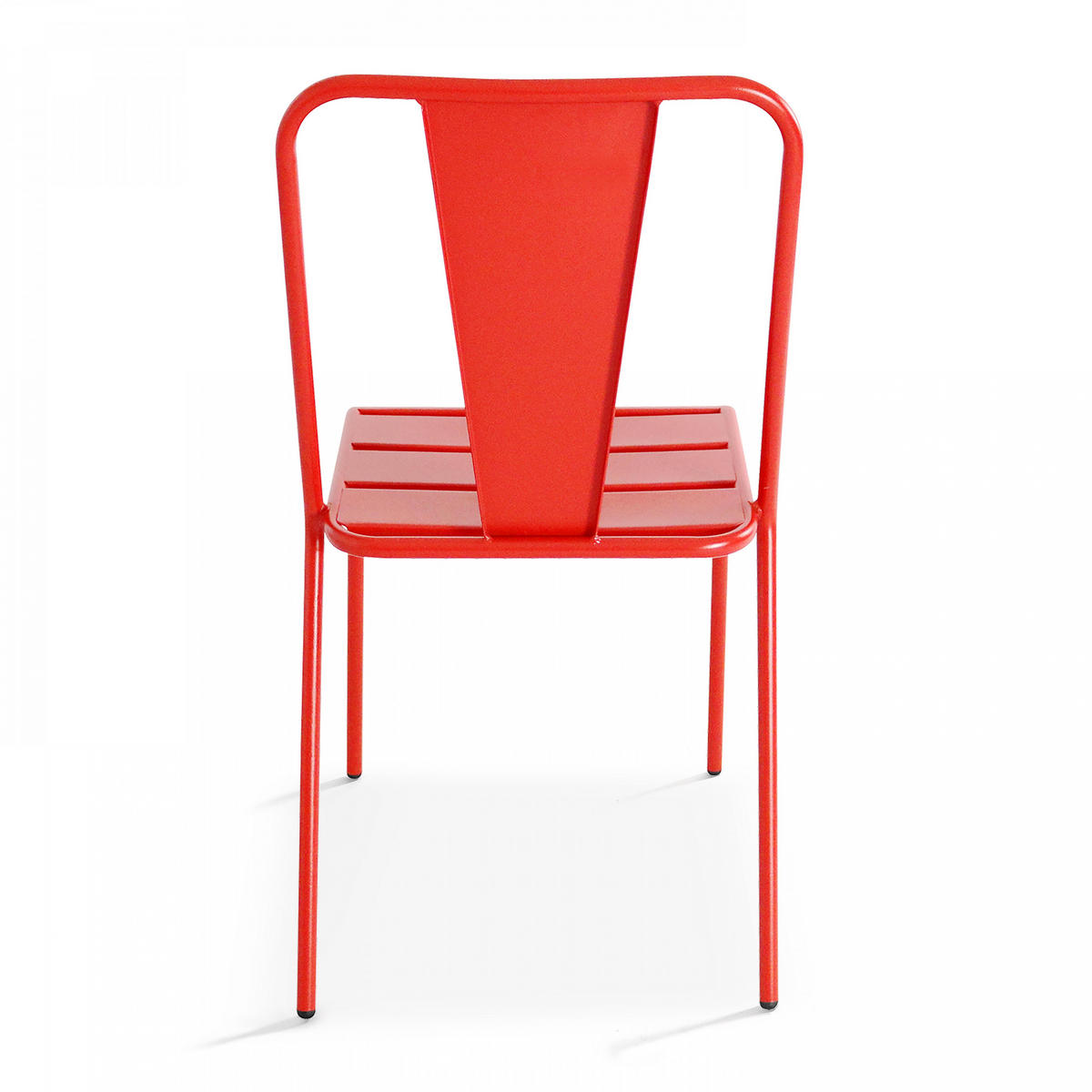 GARTENSTUHL, Rot - Rot, Metall (51/83/54cm) - Oviala