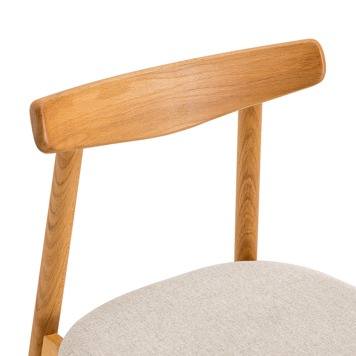 POLSTERSTUHL - 2er-Set - Eichefarben, Holz (46/78/54cm) - home24