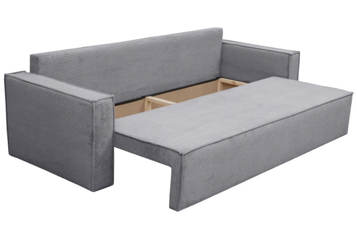 SOFA Grau EKO Ausziehbar - Grau, Textil (234/87/88cm) - Sepro Meble