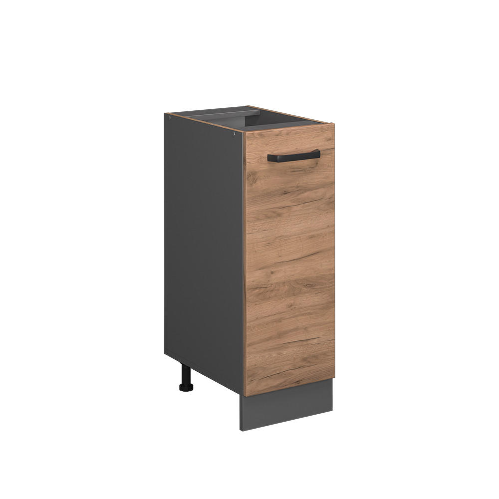 APOTEKARSKÅP R-Line Goldkraft ek 30 cm utan bänkskiva Honungsek, Antracit 81.6/30/46 cm