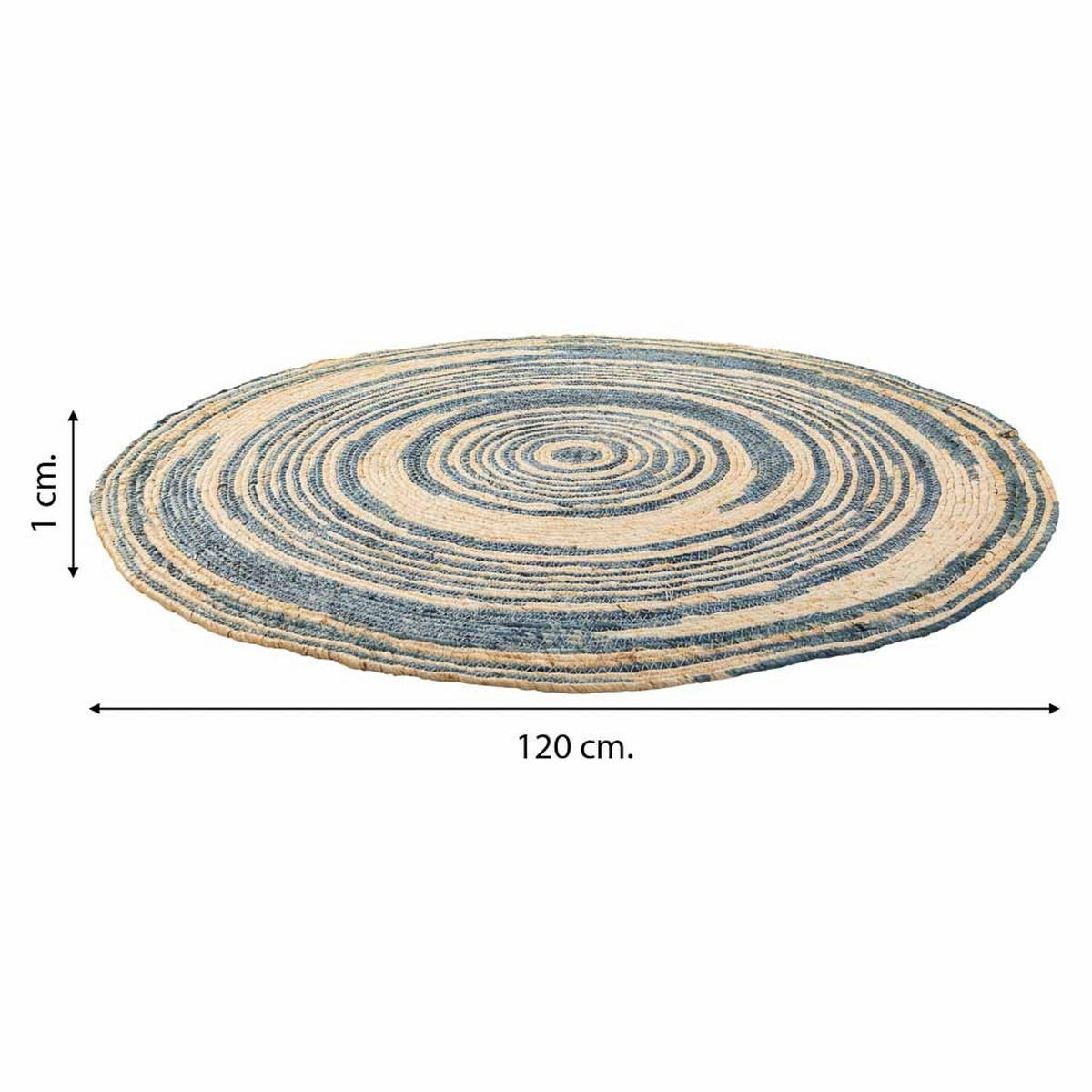 JUTETEPPICH rund, braun, D120x1 cm - Blaugrau/Naturfarben, Naturmaterialien/Naturmaterialen (120/120cm) - Wanderlust