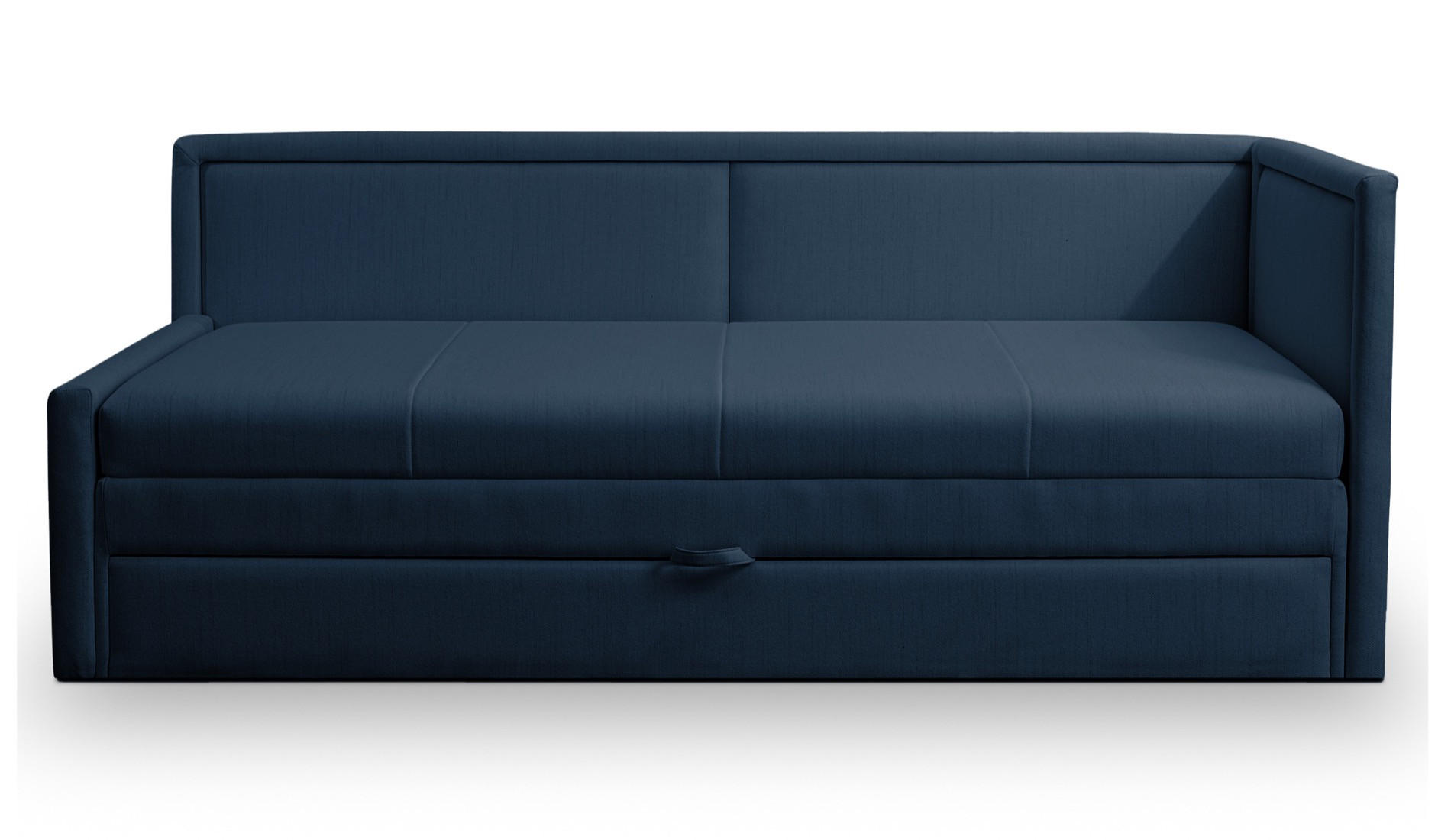 JUGENDBETT Caprili Dunkelblau mit Bettkasten - Schwarz/Dunkelblau, Kunststoff/Textil (163/189cm) - Selsey