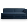JUGENDBETT Caprili Dunkelblau mit Bettkasten - Schwarz/Dunkelblau, Kunststoff/Textil (163/189cm) - Selsey