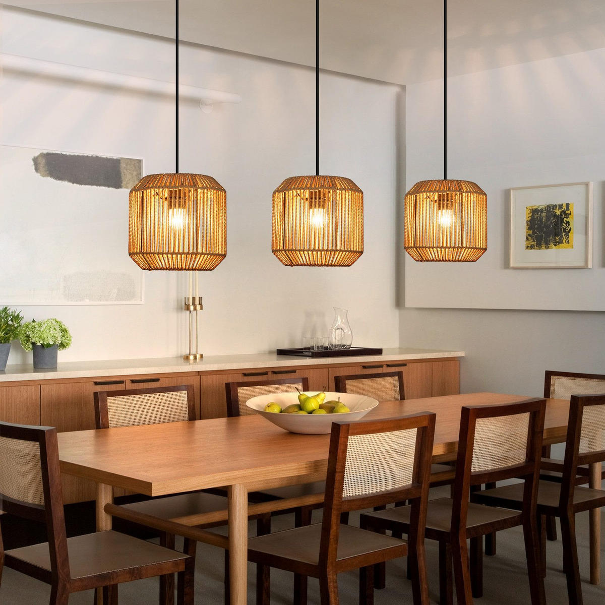 PENDELLEUCHTE BERTRAM Ⅲ 71/21/150 cm - Schwarz, Metall (71/21/150cm) - Nettlife