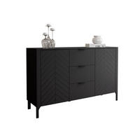 SIDEBOARD mit Schubladen LUMI, Schwarz - Schwarz, Holzwerkstoff (153/95/40cm) - Lookway