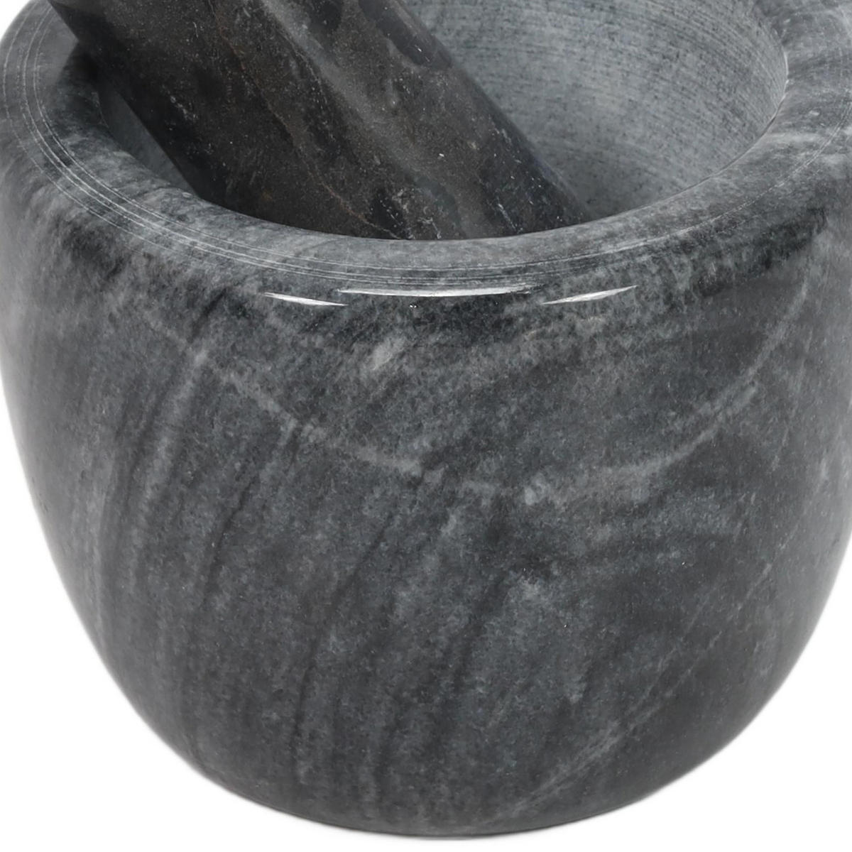 MARMORMÖRSER Gavi 12/12/9 cm - Schwarz, Stein (12/9/12cm) - Excellent Houseware