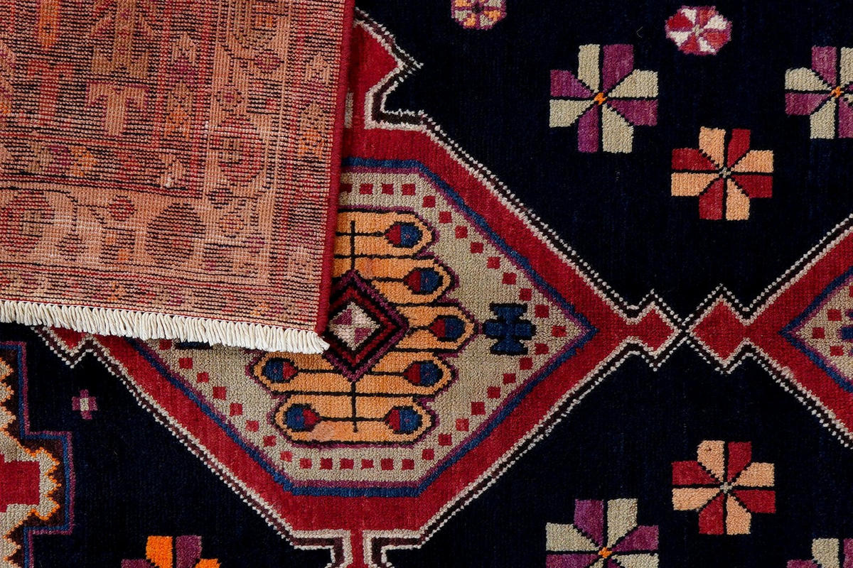 ORIENTTEPPICH handgeknüpft Afshar Blau 199/144 cm Schurwolle - Blau, Textil (144/199cm) - Looma
