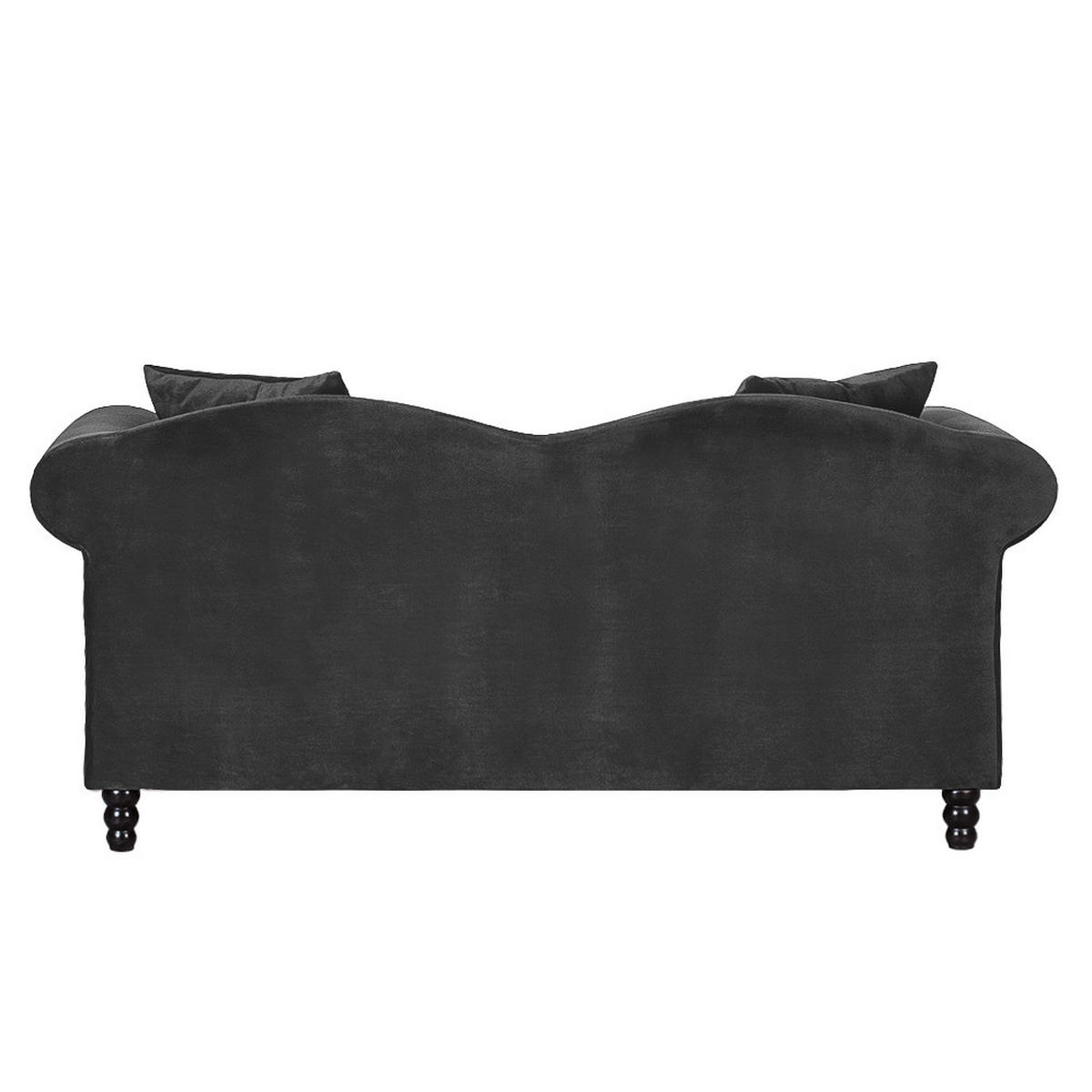 2-SITZER SOFA - Anthrazit, Buchenholz/Textil (185/84/79cm) - home24