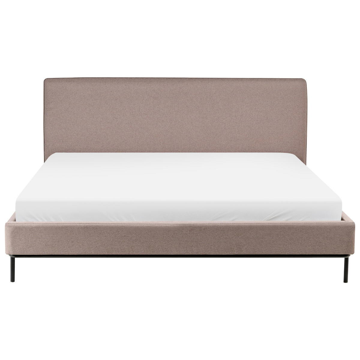 BETT mit Lattenrost 180/200 cm Stoff Taupe Corio - Taupe, Textil (180/200cm) - Beliani