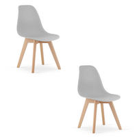 ESSZIMMERSTUHL 2-er Set KITO grauer Sitz - Grau, Kunststoff (46/80/54.5cm) - Valora