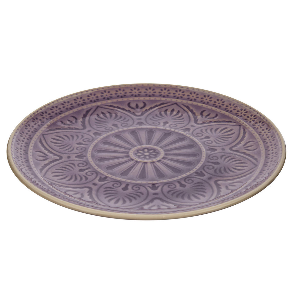 TELLER 6er-Set Sumatra 21 cm - Violett, Keramik (21/21/2cm) - Butlers