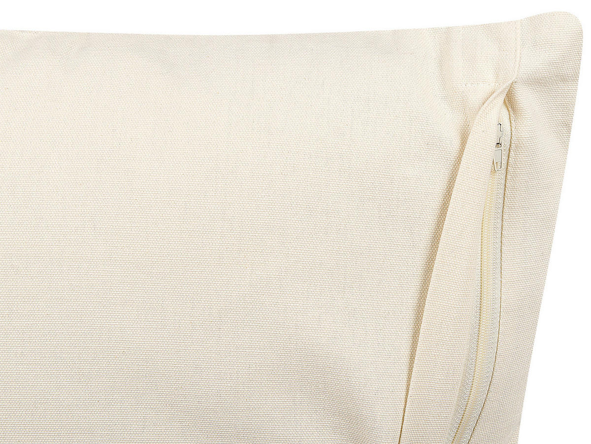 DEKOKISSEN Hellbeige 45/45 cm Cercis - Beige, Naturmaterialien/Textil (45/45cm) - Beliani
