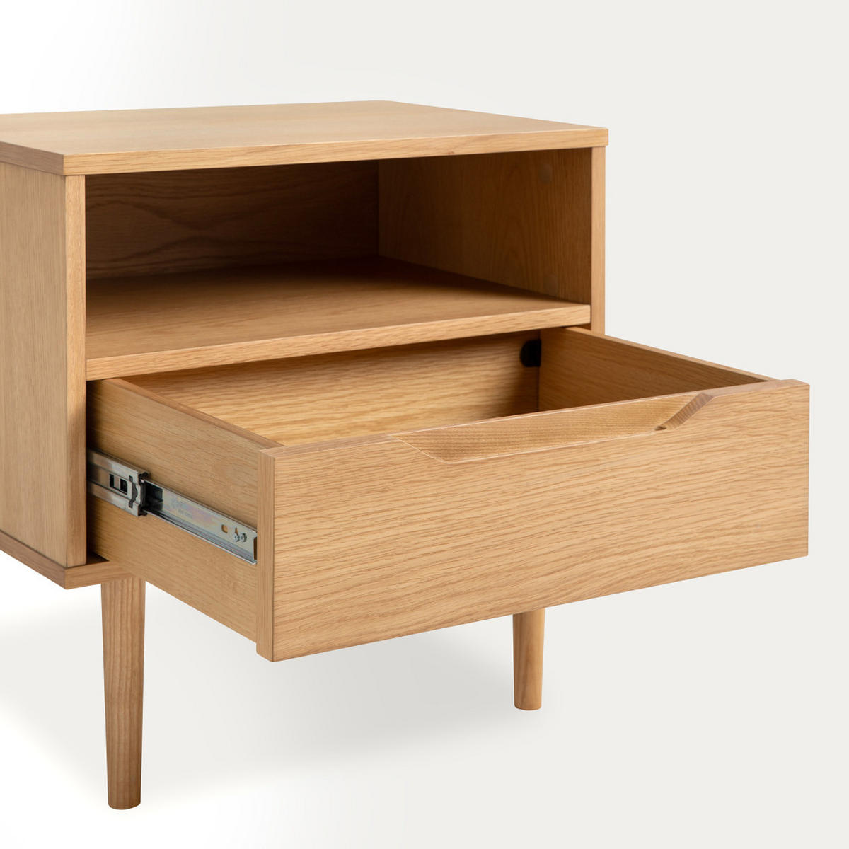 NACHTTISCH Enola Natur 50 cm x 50 cm - Braun, Holz (50/50/35cm) - Kenay Home