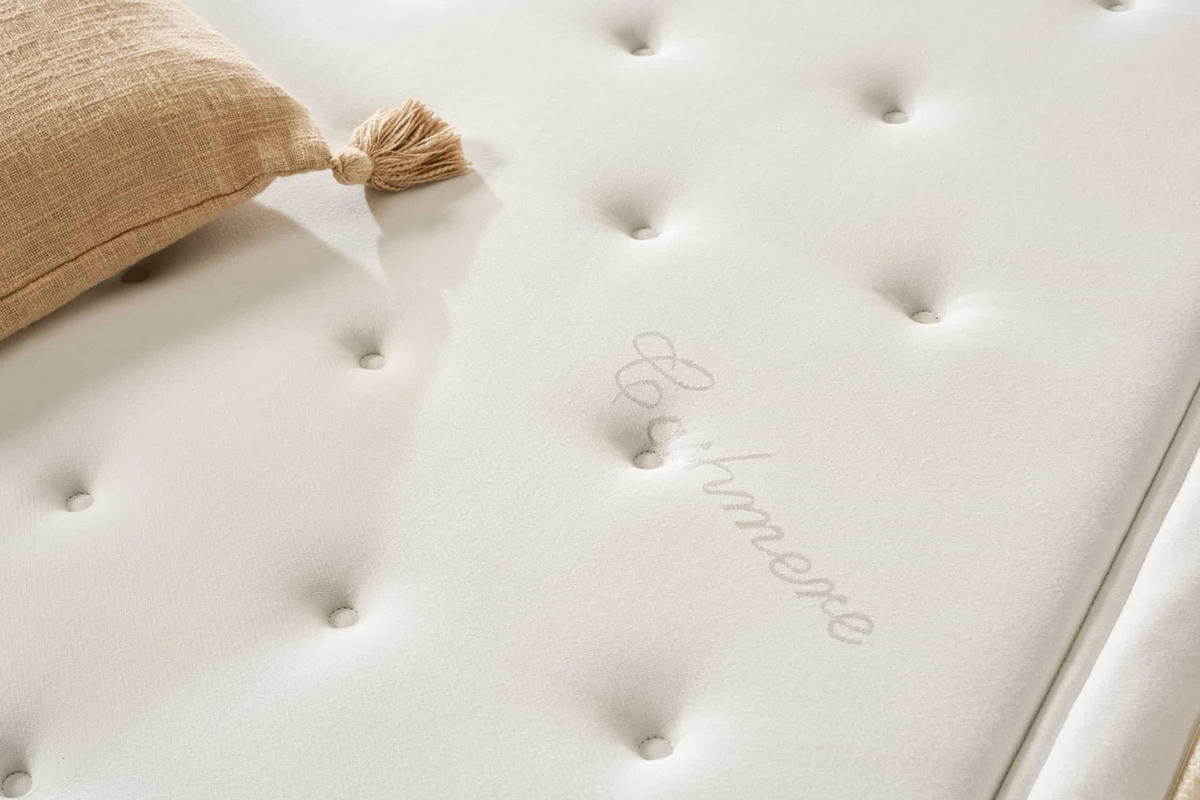 MATRATZE Premium Cashmere 27cm -, 90x190cm - Weiß, Textil (90/190cm) - Moonia