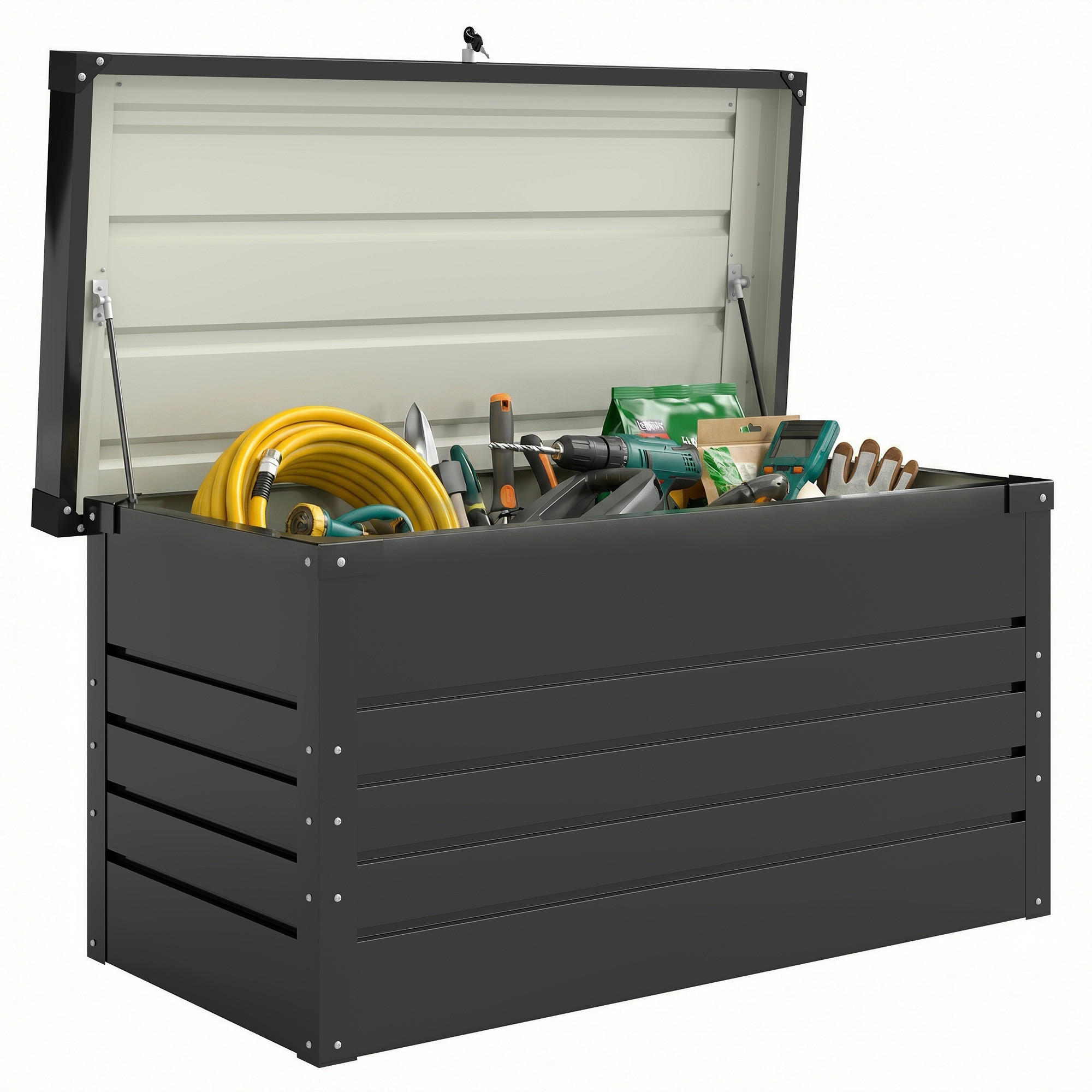 KISSENBOX DE-18683 Anthrazit - Grau, Metall (61/62/120cm) - ComfortXL
