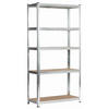 SCHWERLASTREGAL galvanisiertes Silber 90x40x180 cm - Silberfarben, Metall (90/180/40cm) - Akord